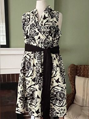 Folter Woodland Damask Dress | Stag & Bird Print | 100% Cotton | 2X